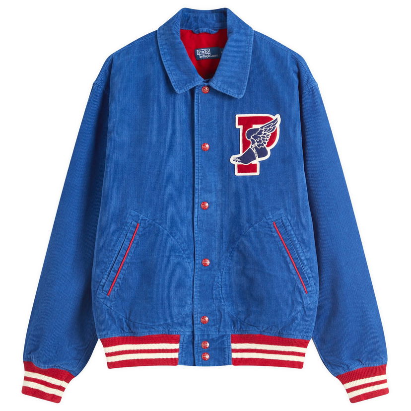 Bomber-takki Polo by Ralph Lauren Ralph Lauren Corduroy Varsity Jacket, Size Large Sininen | 710962236001