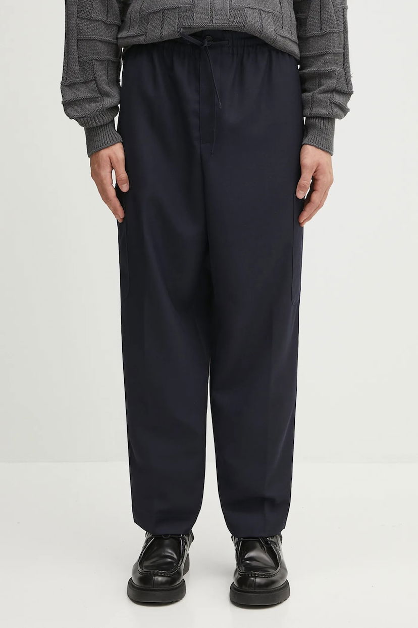 Cargo housut KENZO Kenzo Wool Cargo Jogpant Tummansininen | FE65PA5019RE