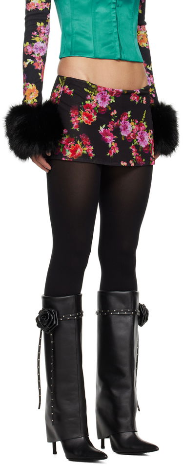 Hame GUIZIO Guizio Floral Print Mini Skirt Musta | R24318K027, 1