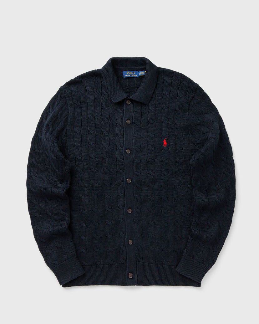 Villapaita Polo by Ralph Lauren Collared Cable-Knit Button-Front Cardigan Tummansininen | 710979114002