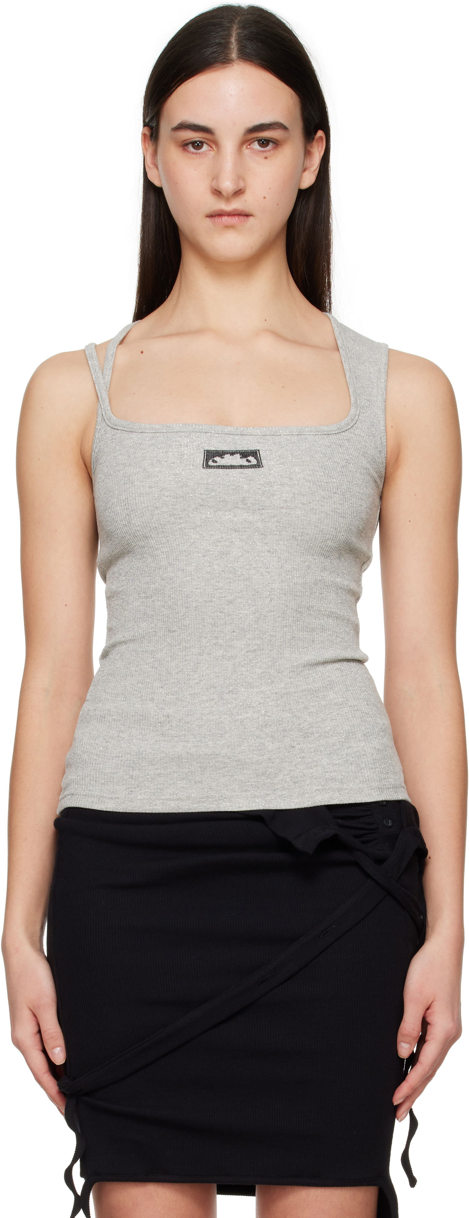Tankkitoppi Ottolinger Ottolinger Square Neck Tank Top Harmaa | 10410100402, 0