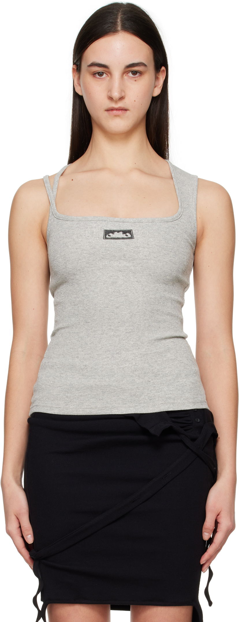 Tankkitoppi Ottolinger Ottolinger Square Neck Tank Top Harmaa | 10410100402