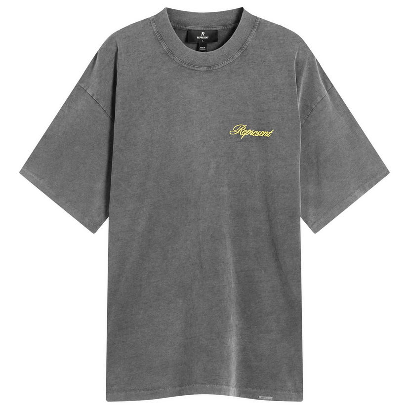 T-paita Represent Clo Represent Script Logo T-Shirt, Size Large Harmaa | MLM100026-47