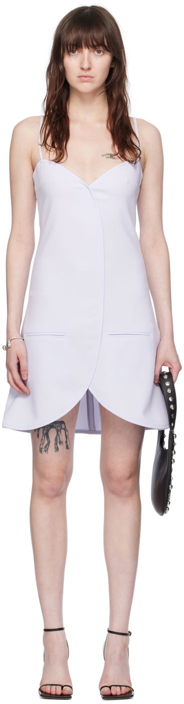 Mekko Courrèges Ellipse Asymmetrical Minidress Sininen | 224CRO396PL0159
