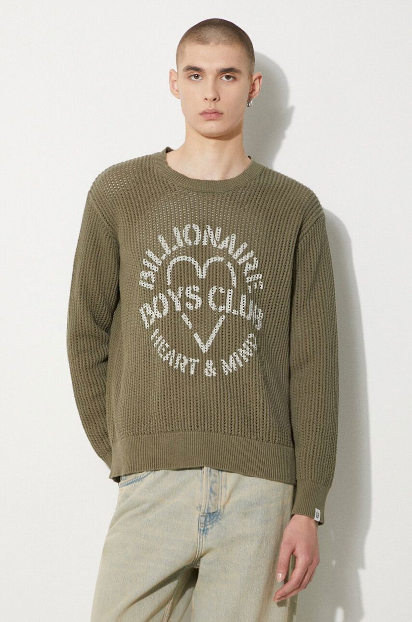 Villapaita BILLIONAIRE BOYS CLUB Billionaire Boys Club Heart & Mind Stencil Logo Jumper Vihreä | B24224