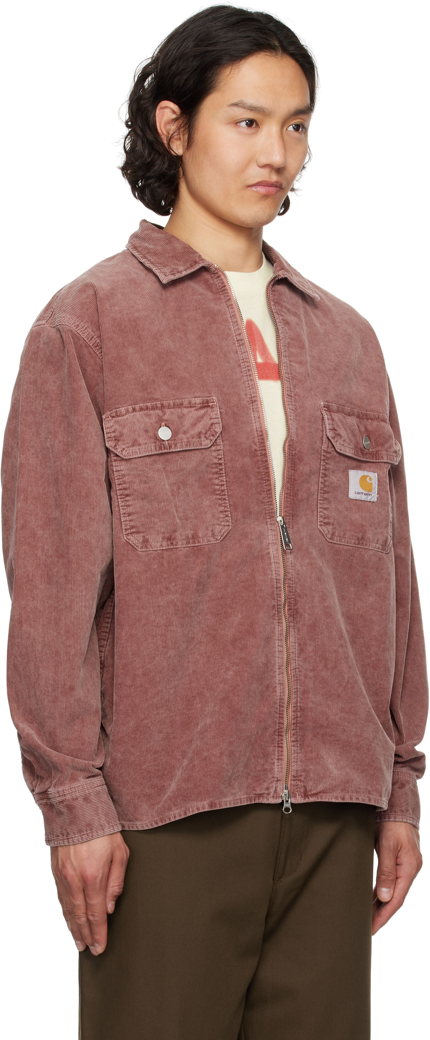 Paita Carhartt WIP Carhartt WIP Reynold Corduroy Overshirt Vaaleanpunainen | I034878, 1