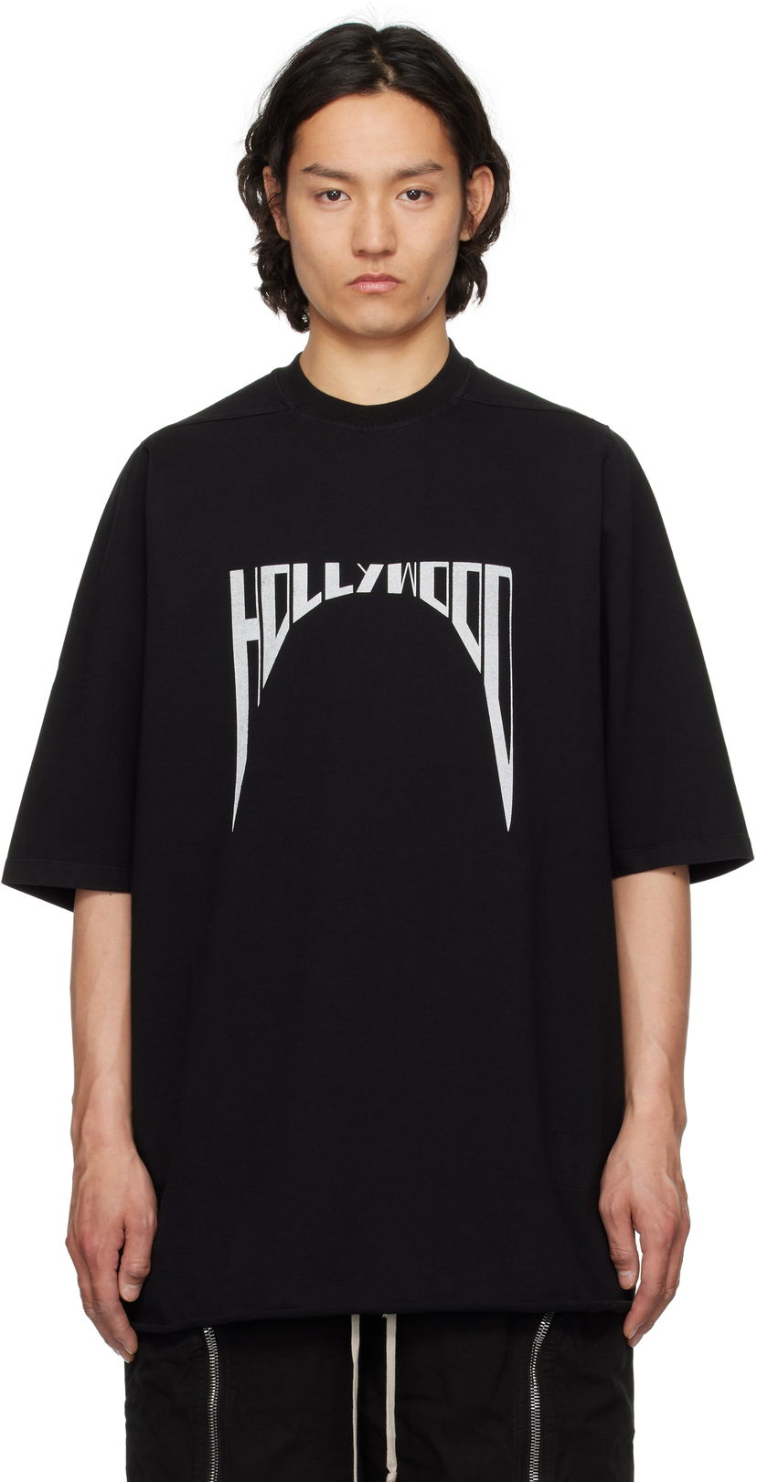 T-paita Rick Owens Rick Owens DRKSHDW Hollywood Jumbo T-Shirt Musta | DU01E3274 RIGEP2