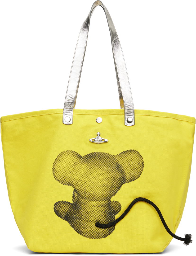 Kangaskassi Vivienne Westwood Vivienne Westwood Mouse Printed Canvas Shopper Tote Keltainen | 4205007GU-W015D-