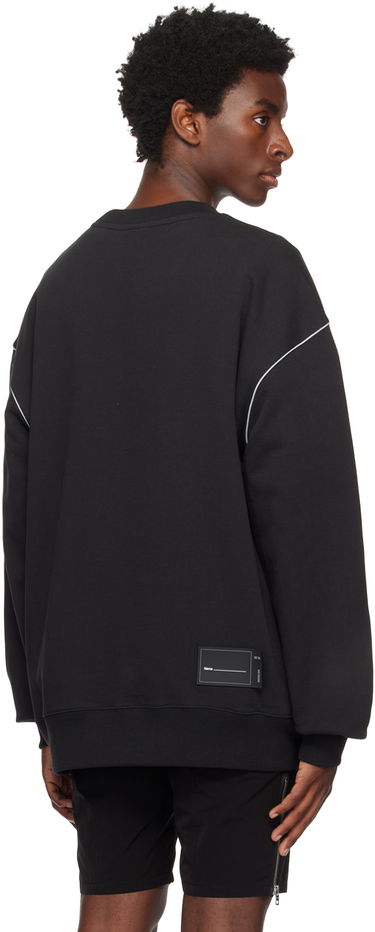 Huppari We11done Men's Reflective Stripe Sweatshirt Musta | WD-SS5-19-048-BK, 2