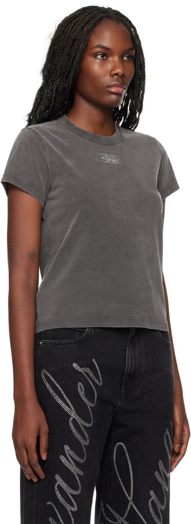 T-paita Alexander Wang Blade Logo Embossed T-Shirt Harmaa | 4CC4241514, 1