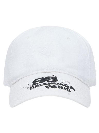 Korkki Balenciaga Hand Drawn BB Icon Velcro Tab Baseball Cap Valkoinen | 723771410B29060