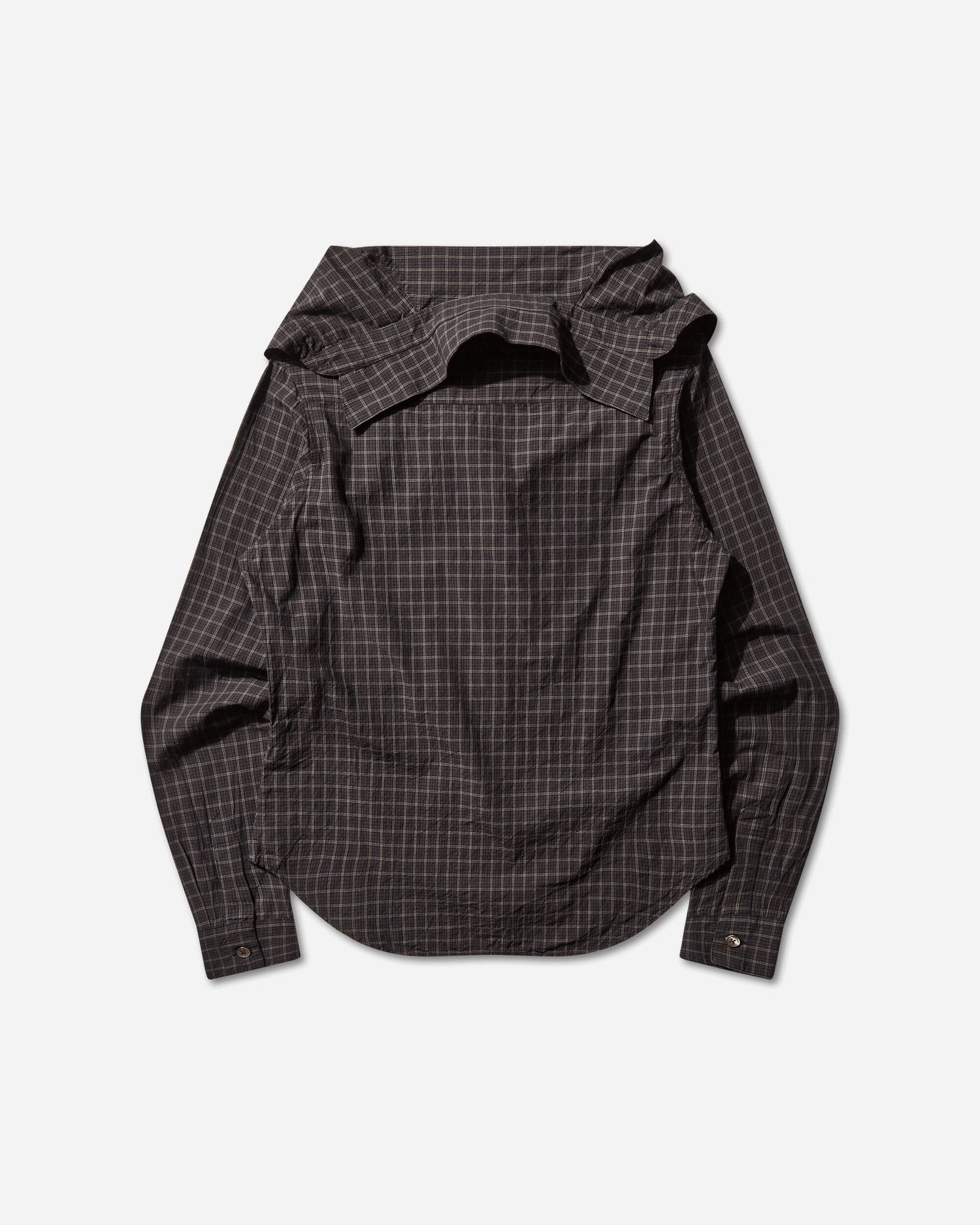 Paita OUR LEGACY Kaonashi Layered Collar Faux Lumberjack Check Shirt Ruskea | W4252KB 001, 0