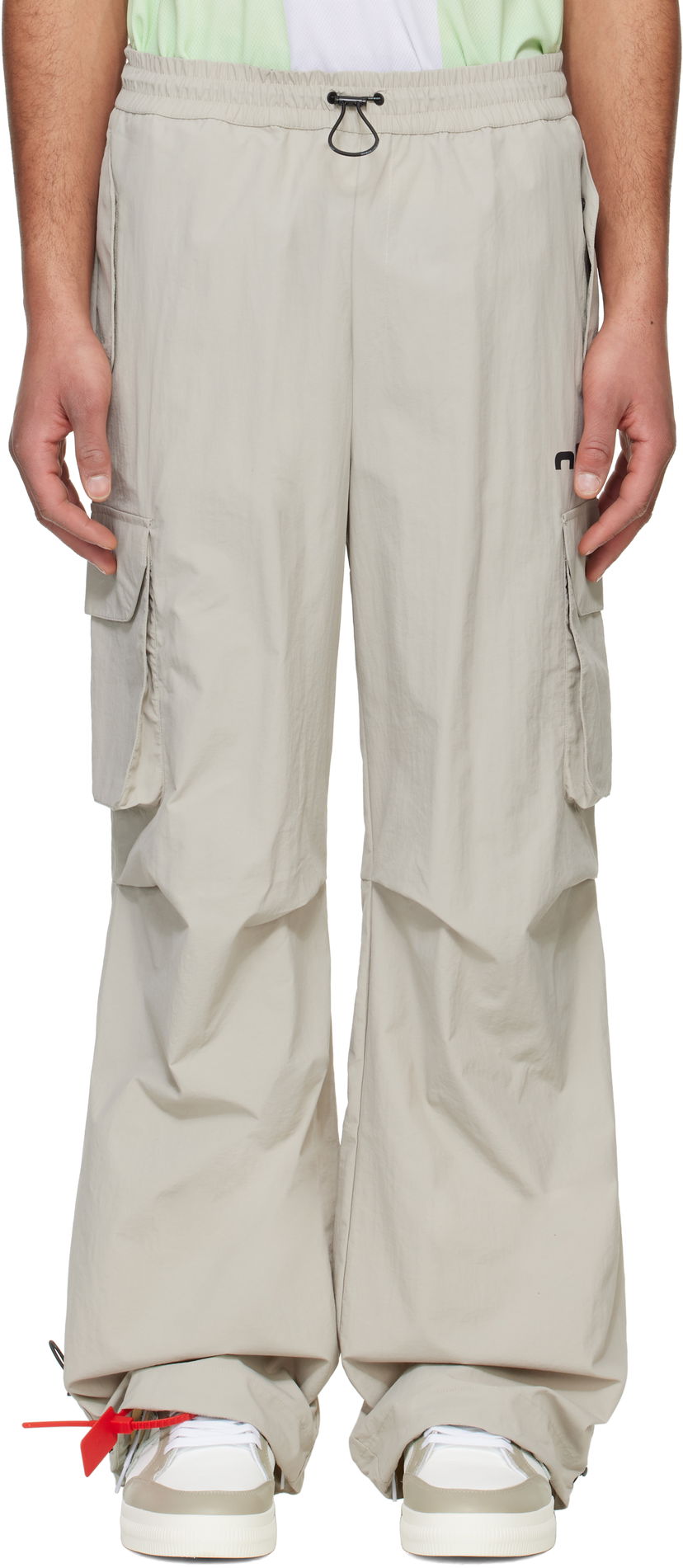 Cargo housut Off-White Off-White Split Track Pants Beige | OMCJ037S25FAB0010500