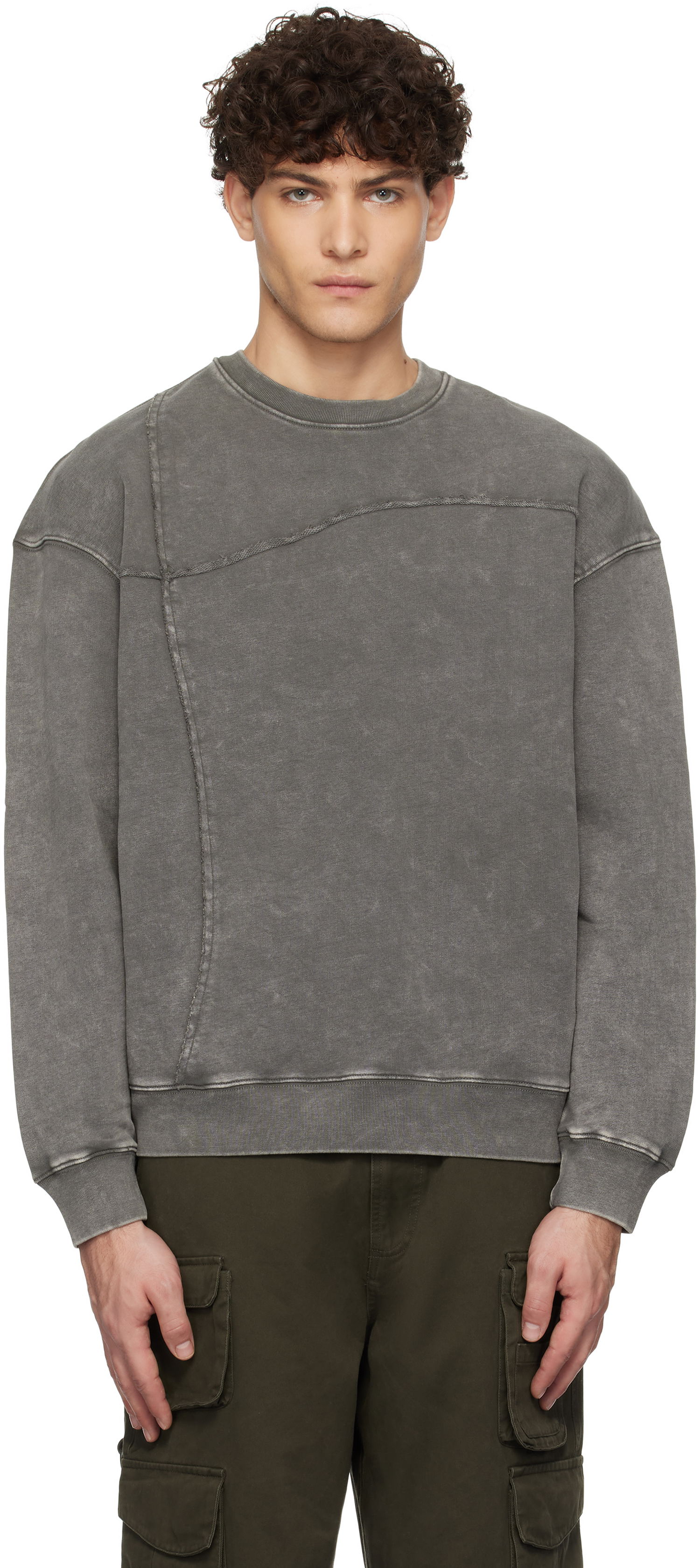 Huppari Dime Reverse Stitch Crewneck Sweatshirt Harmaa | DIMEHO2471CHA, 0
