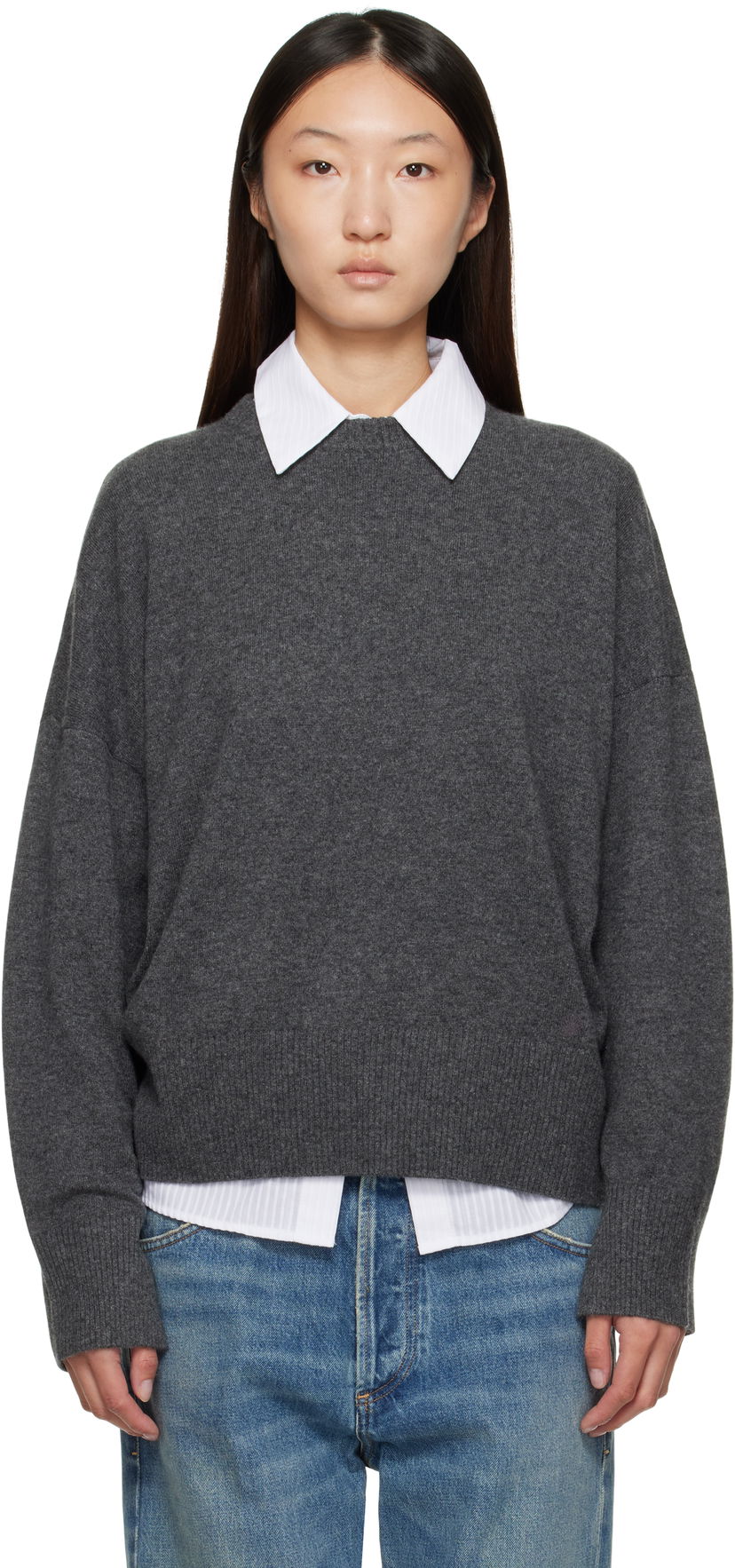 Villapaita Loulou de Saison Loulou de Saison Anaa Knit Sweater Harmaa | ANAA LDS
