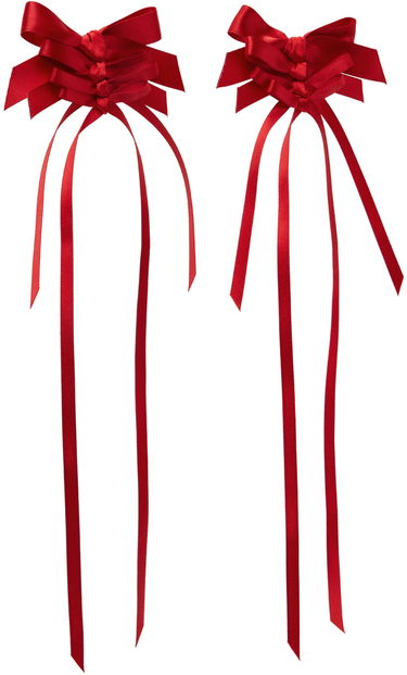 Pin Simone Rocha Simone Rocha Rosette Bow Earrings Valkoinen | ERG425 0916, 4