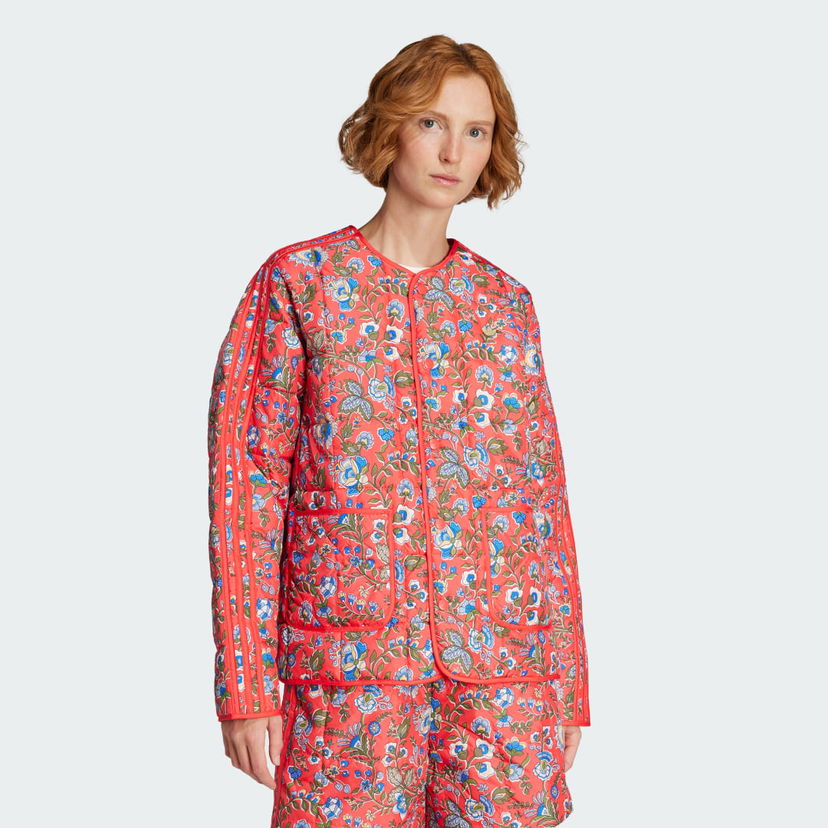 Puffer takki adidas Originals adidas Originals x Liberty London Quilted Jacket Punainen | JW5198