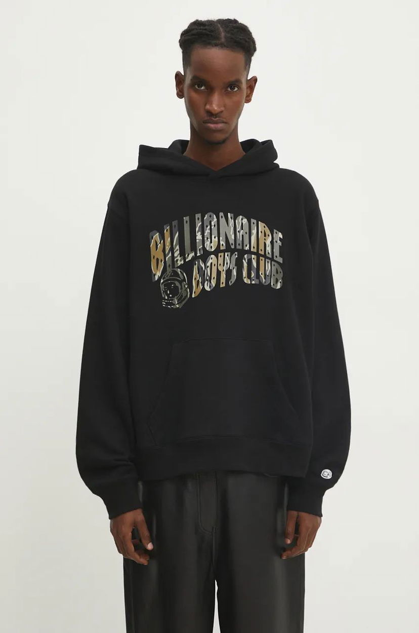 Huppari BILLIONAIRE BOYS CLUB Camo Arch Logo Hoodie Musta | B24336