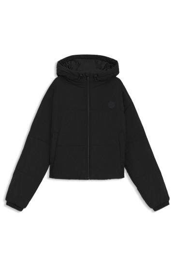 Puffer takki BOSS Relaxed-fit water-repellent padded jacket with bubble shape Musta | 50547675