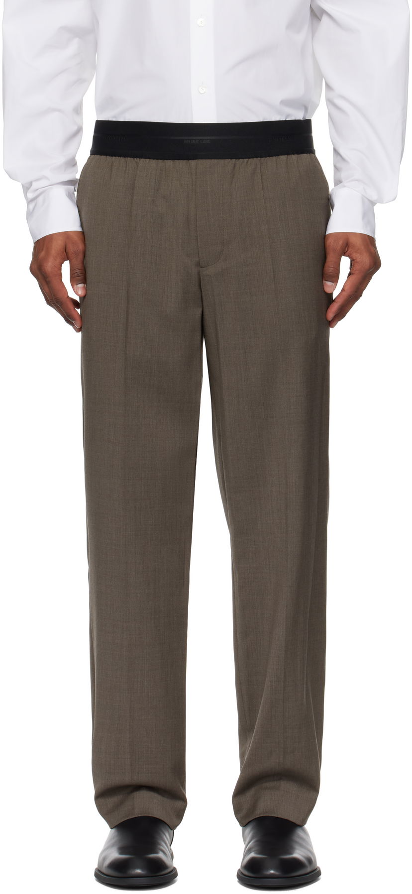 Housut Helmut Lang Helmut Lang Tapered Pull-On Trousers Ruskea | P01HM203