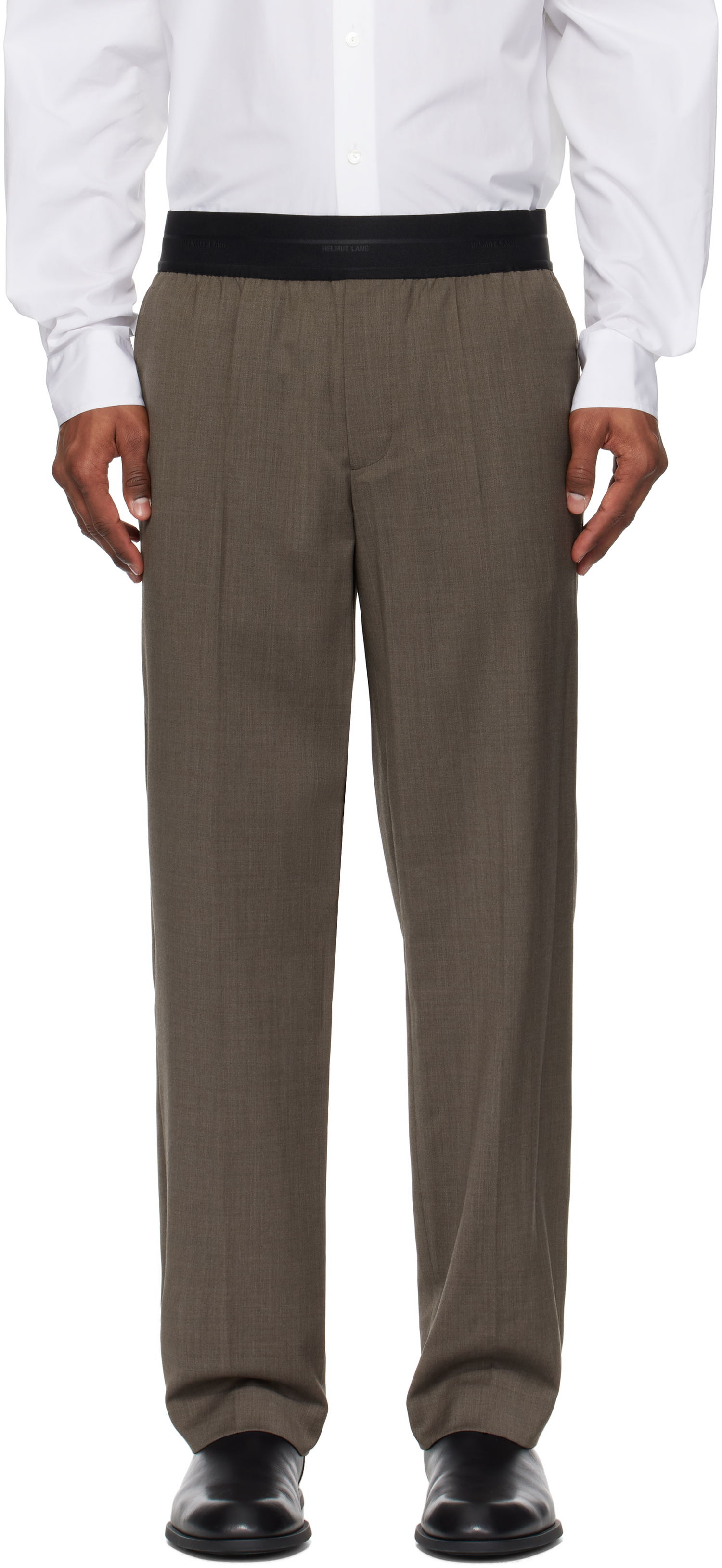 Housut Helmut Lang Helmut Lang Tapered Pull-On Trousers Ruskea | P01HM203, 0