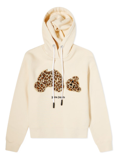 Huppari Palm Angels Leopard Bear Hoodie Beige | PWBB022S22FLE0010360