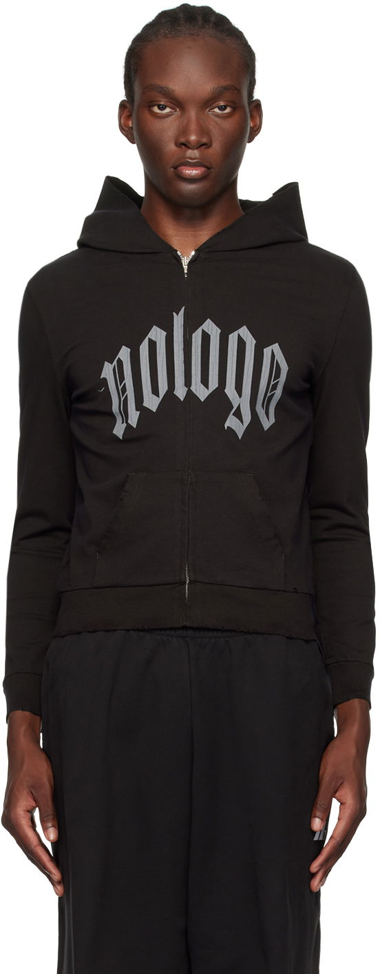 Huppari Balenciaga Black 'Nologo' Hoodie Musta | 788243TQVK5