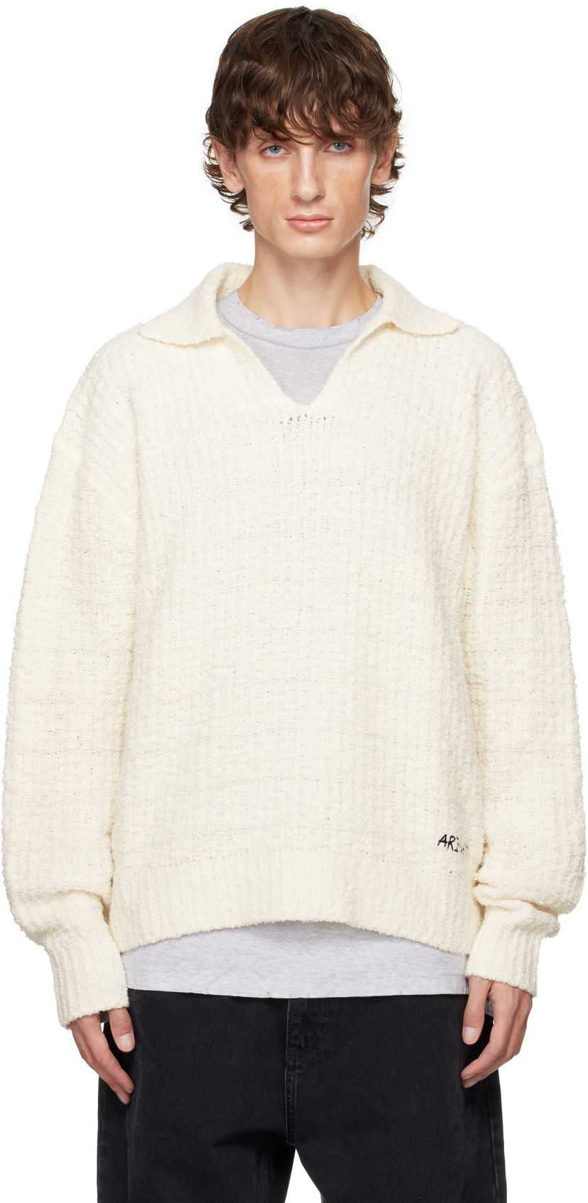 Poolopaita AXEL ARIGATO Scale Textured Polo Valkoinen | A2490001
