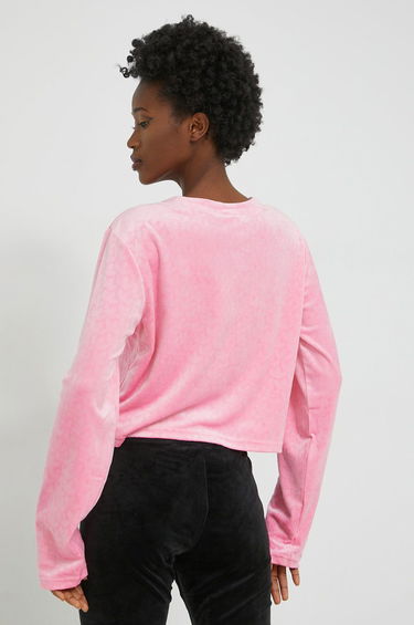 Villapaita adidas Originals Velvet Embossed Monogram Crop Cardigan Vaaleanpunainen | HL9115, 1