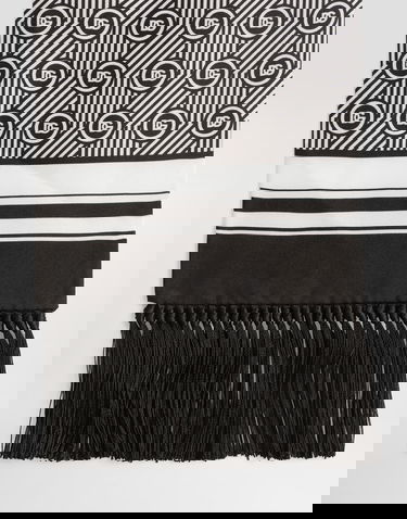 Huivi Dolce & Gabbana Dolce & Gabbana Silk Twill Scarf with Micro-design and Logo Musta | GQ214EG0WV0HH8RN, 3