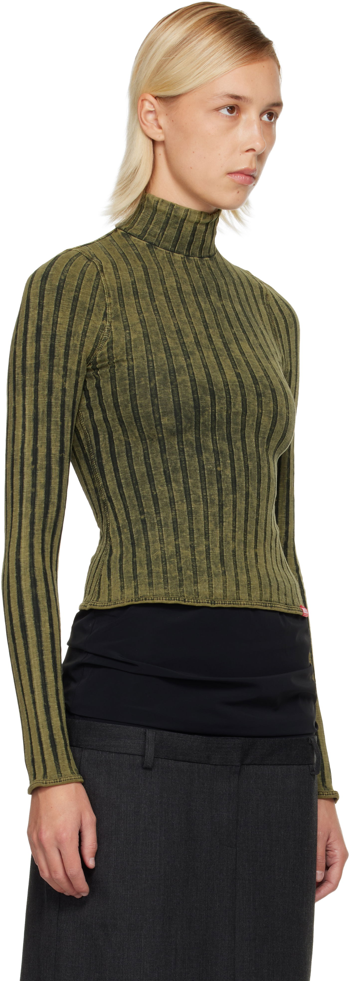 Villapaita Diesel T-Clawa Ribbed Turtleneck Long-Sleeve Sweater Vihreä | A21601 0DCCB, 1