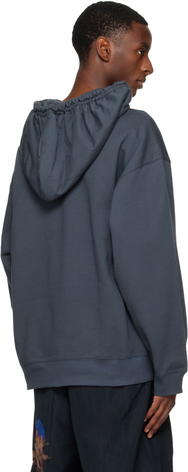 Huppari Dries Van Noten Dries Van Noten Loose Fit Drawstring Kangaroo Pocket Hoodie Tummansininen | 252-021153-2611, 2