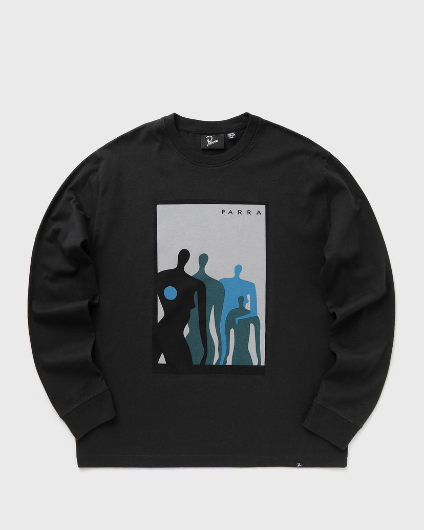 T-paita By Parra Visitors Long Sleeve T-Shirt Musta | 53226