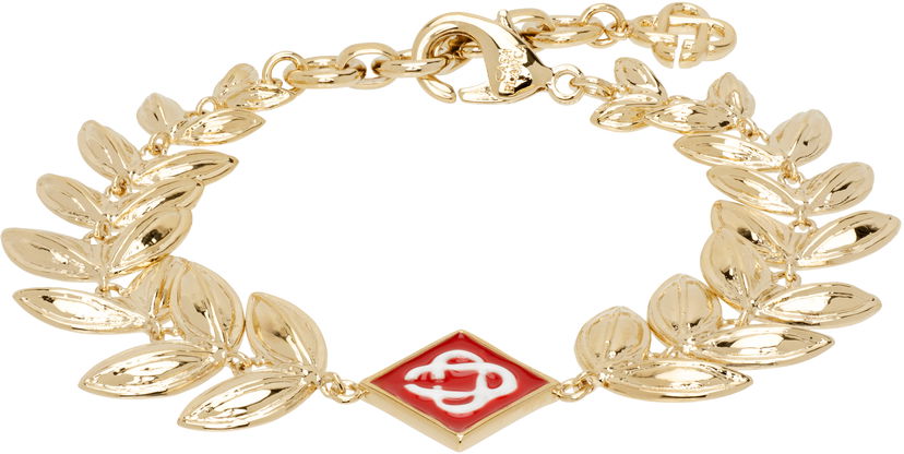 Rannerengas Casablanca Casablanca Gold-Tone Laurel Leaf Bracelet Metallinen | APF25-JW-254-01