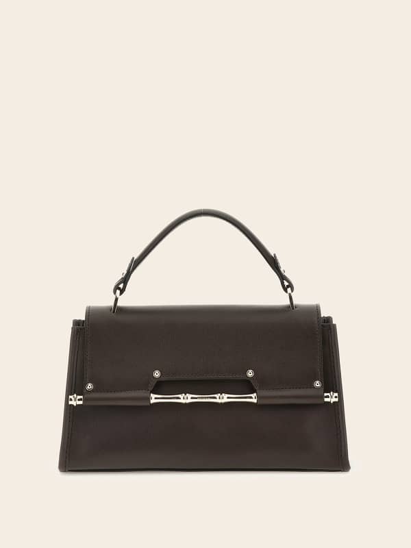 Käsilaukku GUESS Iris Genuine Leather Handbag Ruskea | HWALPSL4180, 0