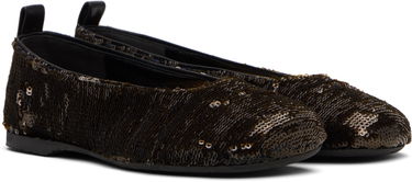 Vaatteet JW Anderson JW Anderson All-Over Sequin Ballerina Flats Ruskea | BL0034-FA0424, 3