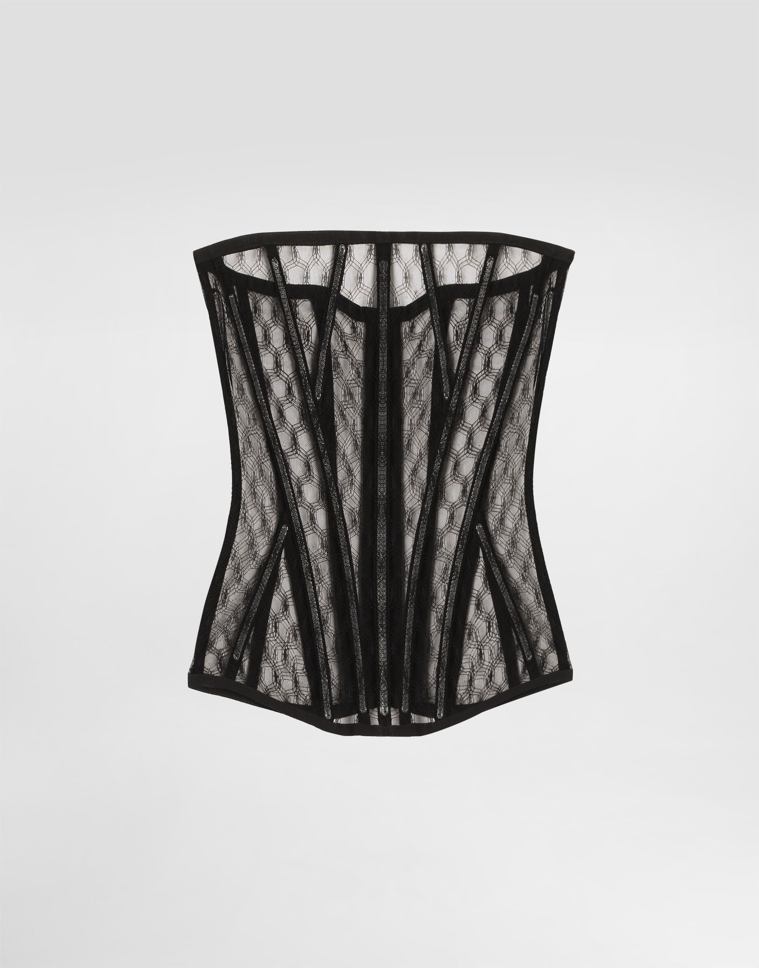 Paita Dolce & Gabbana Dolce & Gabbana Mesh Tulle Corset Top Musta | F7AG8TFLSK8N0000, 0