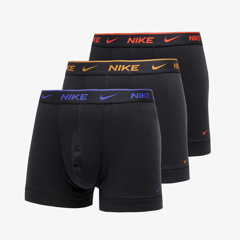 Nyrkkeilijät Nike DRI-FIT Everyday Cotton Stretch Trunk 3-Pack Black Musta | 0000KE1008-EXZ