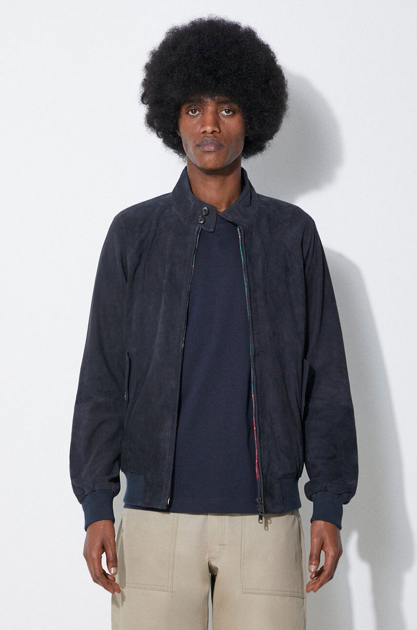Bomber-takki Baracuta Baracuta G9 Suede Jacket Tummansininen | BRCPS0939