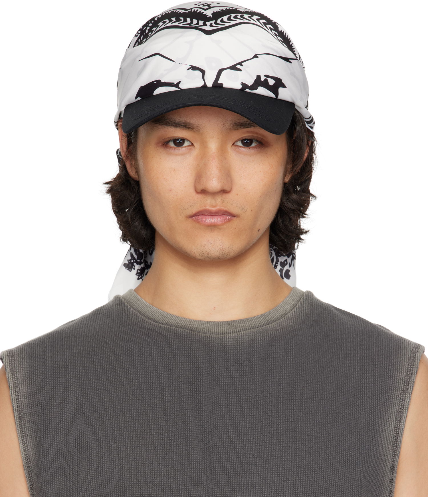 Korkki We11done We11done Bandana Scarf Cap Musta | WD-AH1-25-435-U-WH, 0