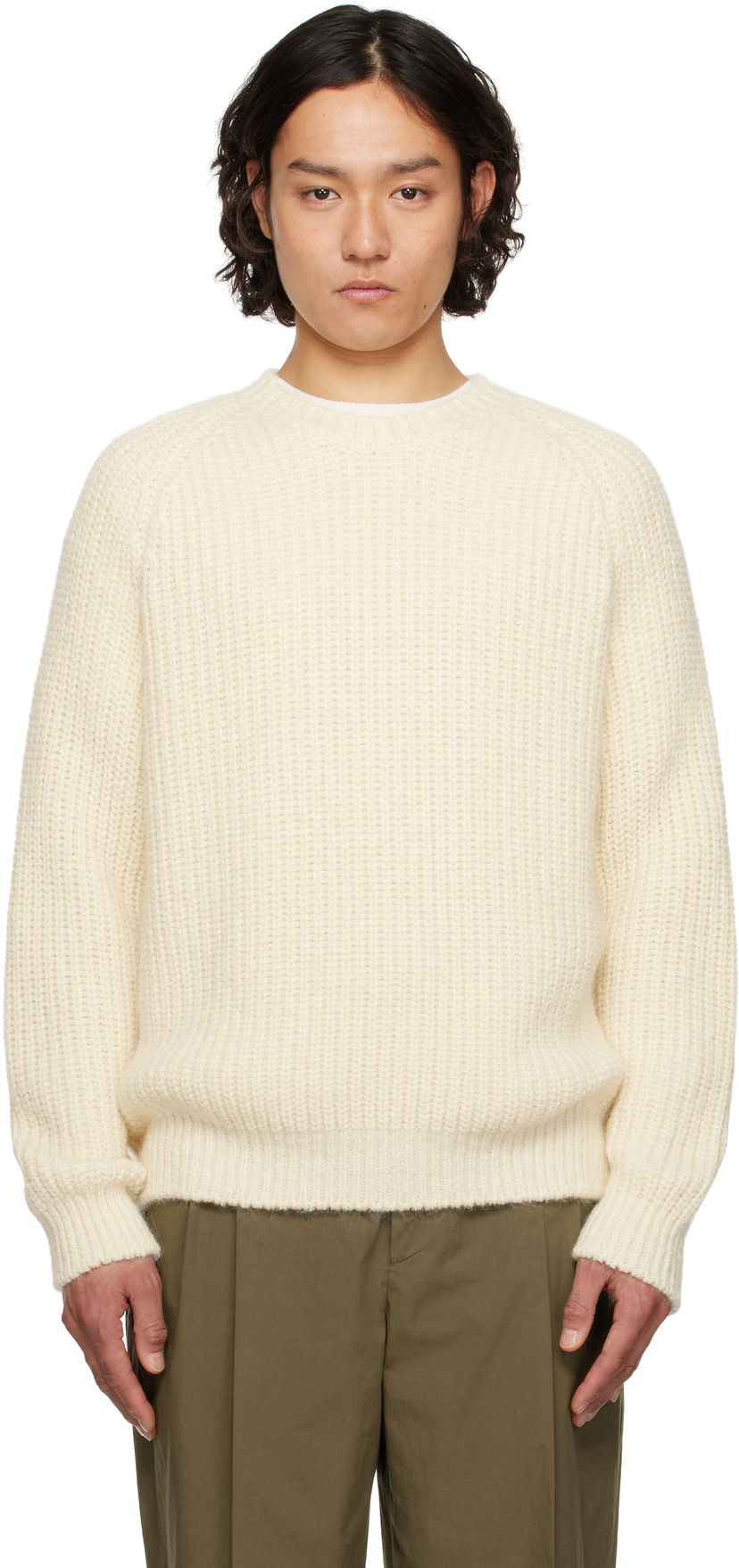 Villapaita The Row The Row Adonis Knit Sweater Valkoinen | 845-Y900
