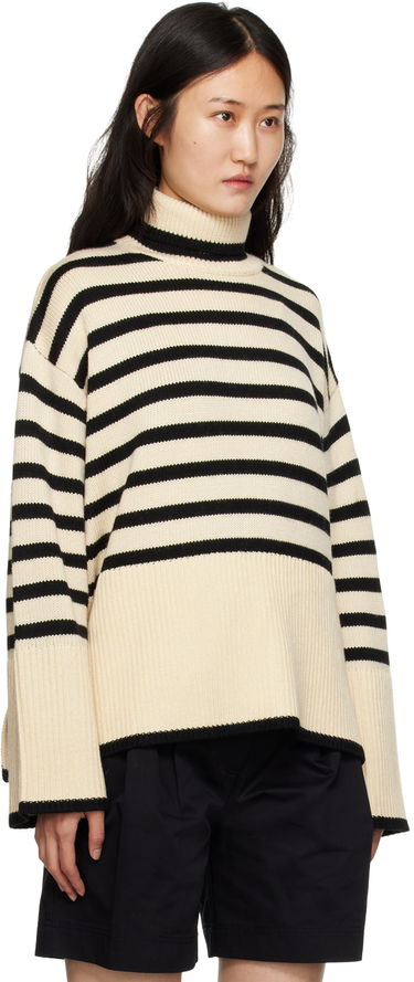 Villapaita TOTEME Signature Stripe Turtleneck Sweater Beige | 212-562-758, 1
