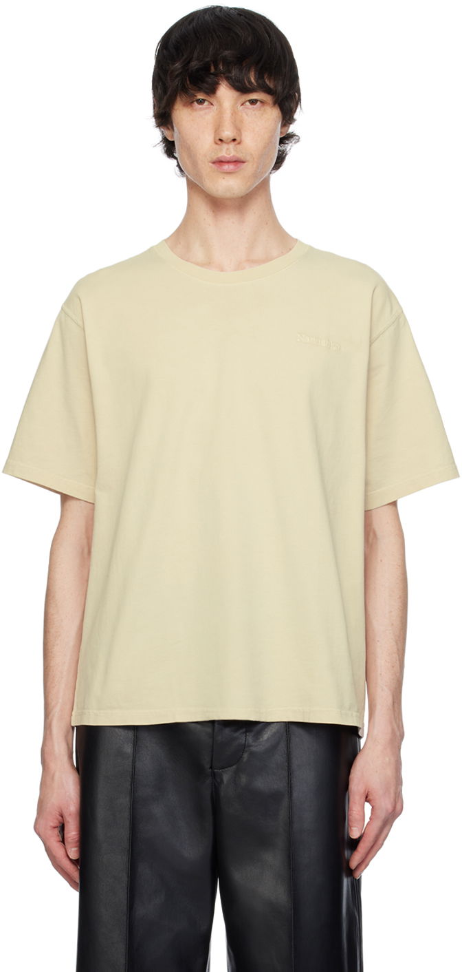 T-paita Nanushka Reece T-Shirt Beige | NU23PFTP02273