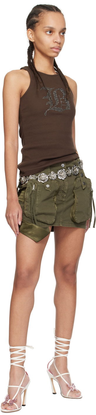 Hame Blumarine Cargo Pocket Denim Miniskirt Vihreä | P422J109A, 3