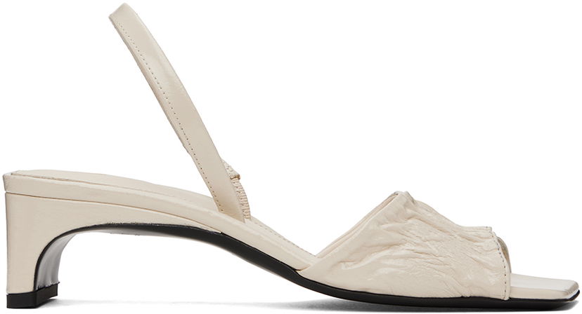 Tennarit ja kengät TOTEME The Gathered Scoop Heeled Sandals Valkoinen | 241-WAS1000-LE0046