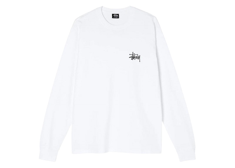T-paita Stüssy Long Sleeve Tee Valkoinen | 1994759 / 1994649