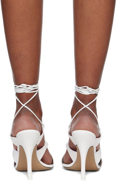 Kengänhoito The Attico Attico Renèe Lace-Up Heeled Sandals Valkoinen | 231WS625 L001, 1