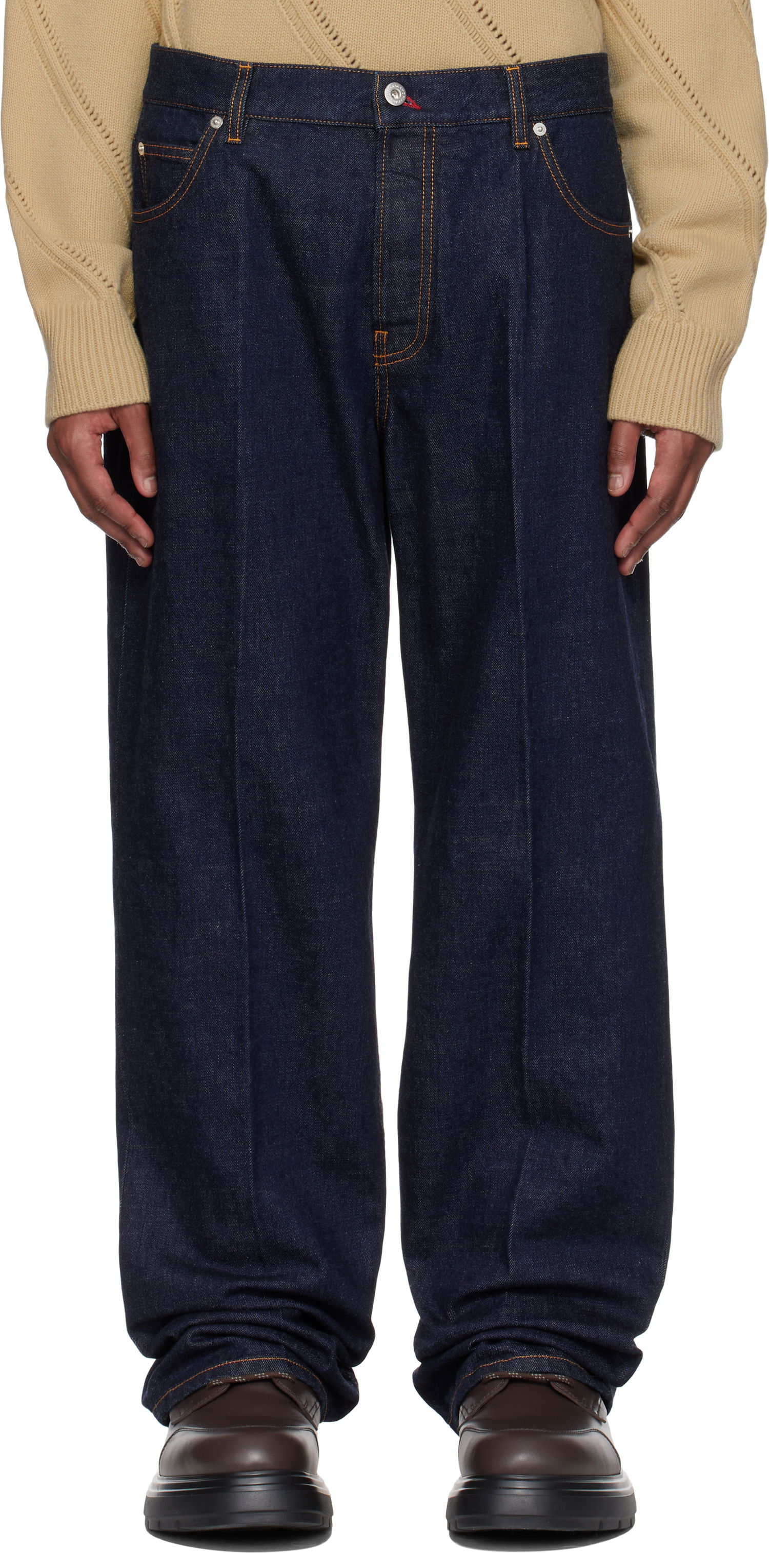 Jeans FERRAGAMO Ferragamo Straight-Leg Jeans Sininen | 780559, 0