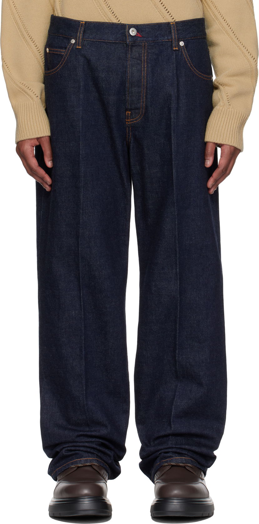 Jeans FERRAGAMO Ferragamo Straight-Leg Jeans Sininen | 780559