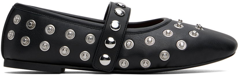 Tennarit ja kengät Stella McCartney Stella McCartney Ryder Popper-Studded Ballerina Flats Musta | 810473W1IL0